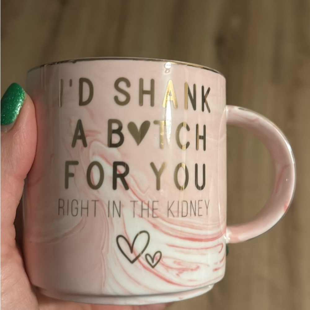 Pink and Gold Ceramic Mug